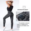 Dragon Fit High Waist Yoga Leggings with 3 Pockets,Tummy Control Workout Running 4 Way Stretch Yoga Pants (Medium, Carbon Gray-Marble) view 3