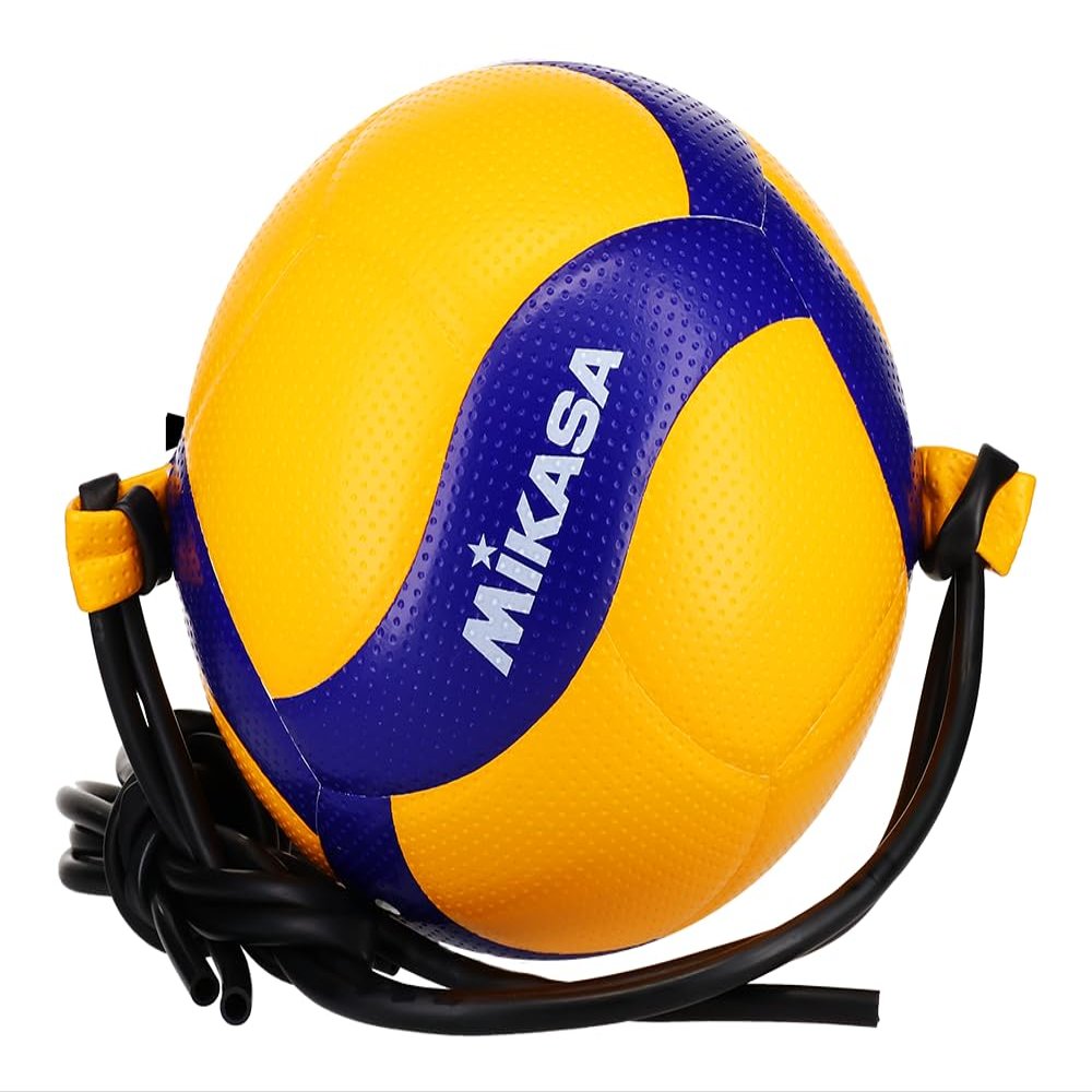 Mikasa V300W-AT-TR Official Size, tethered Training Volleyball,Blue/Yellow