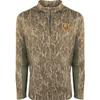 Drake Waterfowl Men's Performance 1/4 Zip with Agion Active XL Long Sleeve Hunting Pullover, Mossy Oak Bottomland, Medium view 1