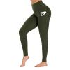 GAYHAY High Waist Yoga Pants with Pockets, Leggings for Women Tummy Control Compression Workout Leggings for Women Olive view 1