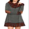 Alaster Queen Women's Long Sleeve Fall Dresses 2025 Trendy Casual Winter Sweater Tunic Dress Cute Dark Grey Short Mini Dress for Women view 1