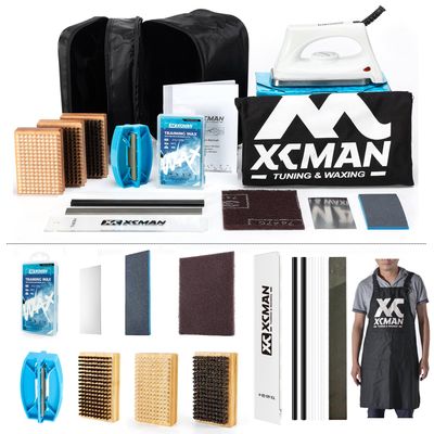 XCMAN Complete Ski Snowboard Tuning and Waxing Kit with Waxing Iron, Ski Wax, Waxing BrushEdge TunerWaxing ScraperPTEX