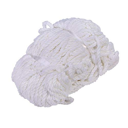 White Polypropylene Soccer Goal Net, 24x8 Ft Full Size Football Training Net, Easy Installation, Competition Game Practice