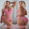 Avidlove Women Deep V Lingerie Lace Teddy One Piece Babydoll Mini Bodysuit Rose Red view 2