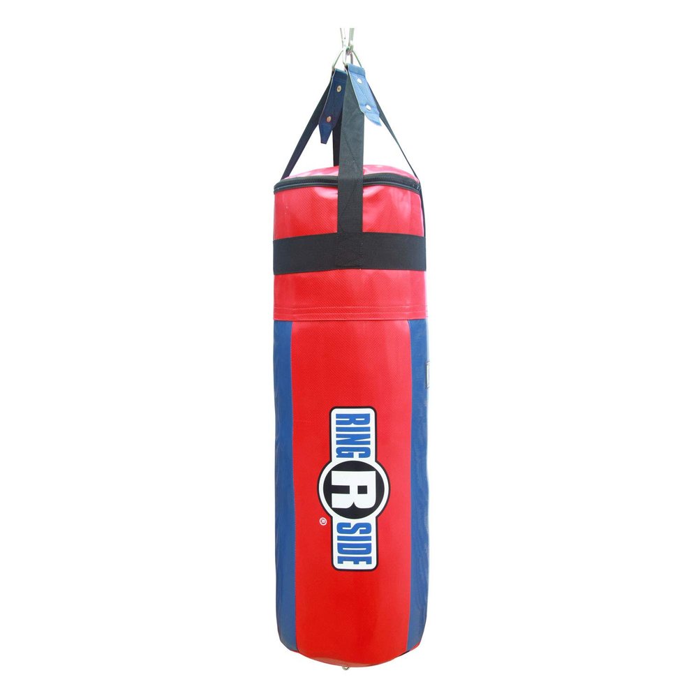 Ringside Apex Heavy Bag, Punching Bag for Boxing Training and Workout, Red and Blue, 100 lbs, Includes Nylon Straps and Hanging Clip