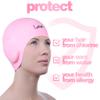 3D Silicone Swim Cap with Ear Protection - Seamless Comfortable Fit for Adults & Youth - Helps Keep Hair Dry - Waterproof Swimming Cap for Men & Women for Pool or Training view 3