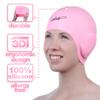 3D Silicone Swim Cap with Ear Protection - Seamless Comfortable Fit for Adults & Youth - Helps Keep Hair Dry - Waterproof Swimming Cap for Men & Women for Pool or Training view 4