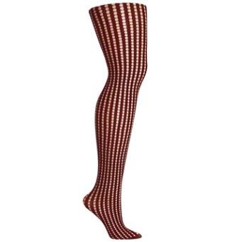 DKNY Women's Net Tight Hosiery, Crimson, Small/Medium