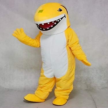 rushopn Custom Color Yellow Shark Mascot Costumes Animal Sea