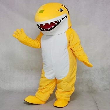 rushopn Custom Color Yellow Shark Mascot Costumes Animal Sea