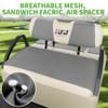 10L0L Golf Cart Seat Covers Kit - Universal Fit for EZGO TXT/RXV Front Seats | Breathable Mesh Fabric | Easy Installation | Gray & Beige (No Staples Required) view 3