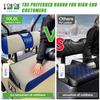 10L0L Golf Cart Seat Covers Kit - Universal Fit for EZGO TXT/RXV Front Seats | Breathable Mesh Fabric | Easy Installation | Beige & Blue (No Staples Required) view 2