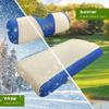 10L0L Golf Cart Seat Covers Kit - Universal Fit for EZGO TXT/RXV Front Seats | Breathable Mesh Fabric | Easy Installation | Beige & Blue (No Staples Required) view 3