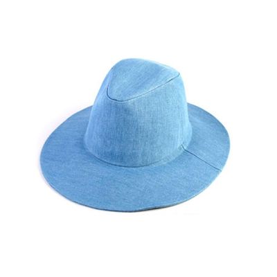 WITHMOONS Fedora Hat Classic Roll Up Adjustable Style Hat MABA0465 (Blue)