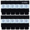 12 Pack of Yacht & Smith Wholesale Women's Tube Socks, Women's Cotton Referee Sport Socks Size 9-11 (Black, 12) view 1
