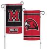 College Garden Flag Set With Stand, Printed in the USA, 12.5" x 18" College Flag With Three Piece Steel Yard Flag Stand Holder (Miami (Ohio)) view 1