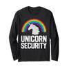 Funny Halloween Costume Gift Unicorn Security Rainbow Dad Long Sleeve T-Shirt view 1