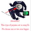 KikizYe Little Boys Glow in the Dark Moon Space Long Sleeve Pajamas 100% Cotton Sleepwear Toddler Size 3T view 3