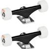 Mini Logo Black Raw Trucks with 53mm White 90a A-Cut Wheels Combo - 4.57" Hanger 7.13" Axle (Set of 2) view 1