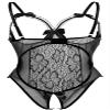 AIBINGGE Lingerie for Women Sexy Teddy One-Piece Lace Babydoll Bodysuit Nightie Plus Size(Black,3XL) view 3