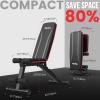 PASYOU Adjustable Weight Bench for Home Gym, Foldable Workout Bench with Incline & Decline Positions, Compact Full Body Strength Training Bench for Small Spaces view 4
