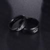 2PCS Black Her King and His Queen Crown Ring Set for Couples His Hers Stainless Steel Matching Promise Engagement Wedding Bands Comfort Fit view 3