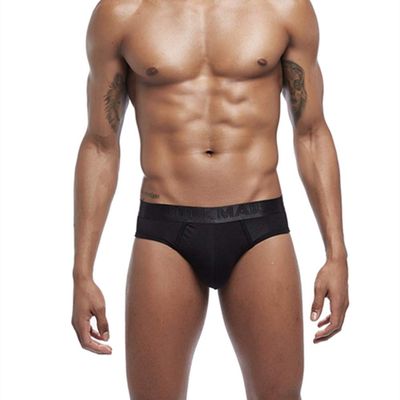 JOCKMAIL Men Briefs Underwear Men's Sexy Breathable Underpants Modal Comfortable Male Panties (XL, Black)