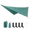 TRIWONDER Camping Tarp Cover Waterproof Rain Fly Tent Ground Cloth Footprint Hammock Shelter for Outdoor Hiking Picnic Beach (Dark Green+Accessories) view 1