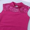 Freebily Kids Girls Sleeveless Cutouts Waist Backless Active Workout Gymnastics Leotard Top Ballroom Ballet Dance wear Rose Red Turtle Neck with Press Button 12 view 3
