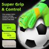 Sportout Kids Goalkeeper Gloves, Soccer Goalie Gloves with Double Wrist Protection and Non-Slip Wear Resistant Latex Material to Prevent Injuries view 2