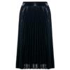 Itemnew Women's Stylish Metallic Color Shiny High Waist Pleated Swing Long Skirt (Medium, Black) view 3