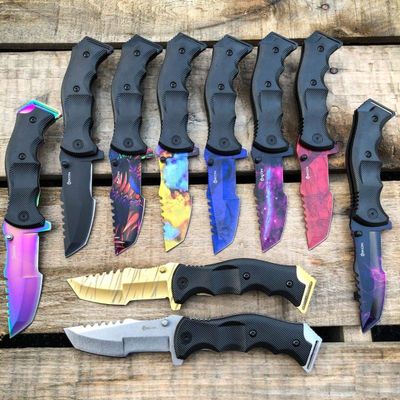 Real River Supply Counter Strike Tactical G10 Tracker Spring Assisted Folding Pocket Knife (Black)