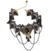 Daimay Black Choker Lace Necklace with Bracelet Set Punk Party Gothic Vintage Handmade Lolita Retro Bracelet Wristband for Women  Style 4 view 4
