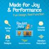 Racket Pets Kids Tennis Racket Dampener & Matching Overgrip Tape, Performance Shock Absorbing Dampener for Tennis Racket & Fun Animal Print Tennis Wrap Grip Tape (Tiger) view 3