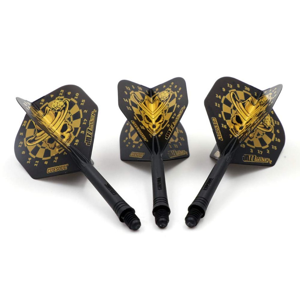 CUESOUL Jazz-Metal Integrated Dart Shaft and Flights for Steel tip Darts and Soft tip Darts