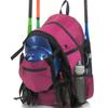 Athletico Advantage Baseball Bag - Baseball Backpack With External Helmet Holder for Baseball, T-Ball & Softball Equipment & Gear for Youth and Adults | Holds Bat, Helmet, Glove, Shoes (Pink) view 1