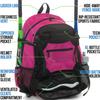 Athletico Advantage Baseball Bag - Baseball Backpack With External Helmet Holder for Baseball, T-Ball & Softball Equipment & Gear for Youth and Adults | Holds Bat, Helmet, Glove, Shoes (Pink) view 2