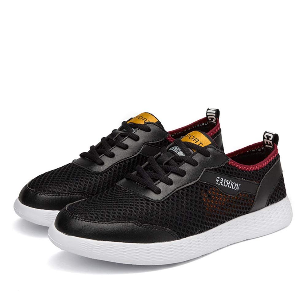 Men Breathable Mesh Sneakers Summer Casual Lightweight Slip-on Loafers Young Comfortable Outdoor Driving Sport Shoes 10 M US Black,10.63" Heel to Toe