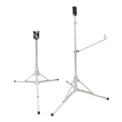 ZSHJGJR Archery Automatic Foldable Bow Stand Recurve Bow Holder Portable Collapsible 3D Bow Stand Bracket Rack (Short Silver)