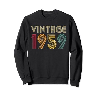 64th Birthday Gift Vintage 1959 Retro Men Women Mom Dad Sweatshirt