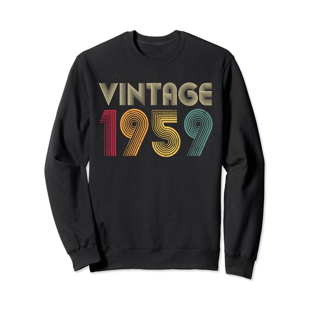 64th Birthday Gift Vintage 1959 Retro Men Women Mom Dad Sweatshirt