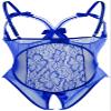 AIBINGGE Lingerie for Women One-Piece Teddy Lingerie Sexy Bodysuit Lace Nightie S-3XL(Blue,XL) view 2