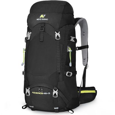 N NEVO RHINO Internal Frame Hiking Backpack 50/60/65/70/80L, Mountain Climbing Camping Backpack Daypack Waterproof Rain Cover