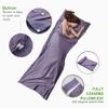 Sleeping Bag Liner, Travel & Camping Sheet for Adults, Lightweight and Compact - Comfortable Sleep Liners for Traveling, Hotel and Camping (Purple) view 3