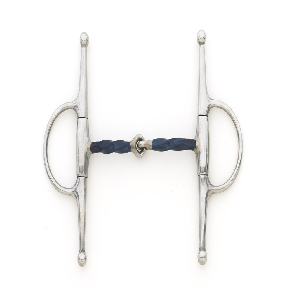 Centaur Blue Steel Slow Twist Eggbutt Full Cheek Bit 5