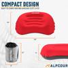 Alpcour Camping Pillow  Large, Inflatable, Ultralight Sleeping Pillow with Easy Blow Up Design, Soft Waterproof Exterior Cover and Compact Carry Case for Hiking, Backpacking, Airplane Travel & More view 2