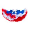 4th of July Baby Girl Outfit American Flag Romper + Ruffle Tulle Tutu Skirt + Flower Headband + Shoes Toddler 1st Birthday Unicorn Dress Independence Day Patriotic Party Clothes 4pcs Set White 6-12M view 3
