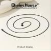 ChainsHouse Black Snake Chain Necklace for Women, Classic Delicate Birthday Party Jewelry Gift, Simple 1mm Thin Italian Necklace Chains for Females, 26 Inches view 4