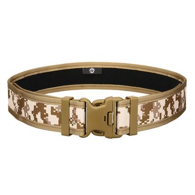 UNISTRENGH 5CM Tactical Waist Belt Army Fan Outdoor Camping CS Extended Belt Quick-Hanging Hard Belt Multi-Function Doub-Buckle Belt (Desert Camo)