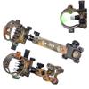 ZSHJGJR Archery Bow Sight 5 Pin 0.019 Optical Fiber Sight CNC Aluminum Horizontal Vertical Adjustment for Compound Bow Sight Accessory (Camo-Long-5 pins) view 1